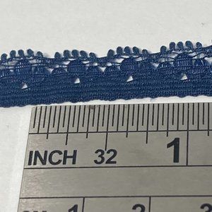 Navy Petite Lace Trim 12 Rolls Offray Crafts Scrapbook Card Making Gift 7/16"